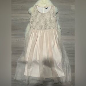 Size Large Cream Kids Formal Dress. By Verty.   RD/RD